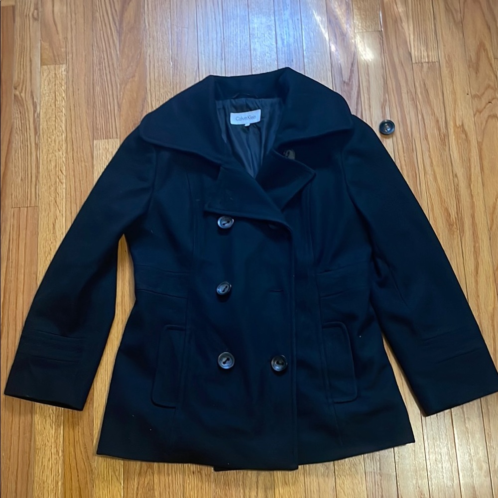 Calvin Klein Women's Black Peacoat